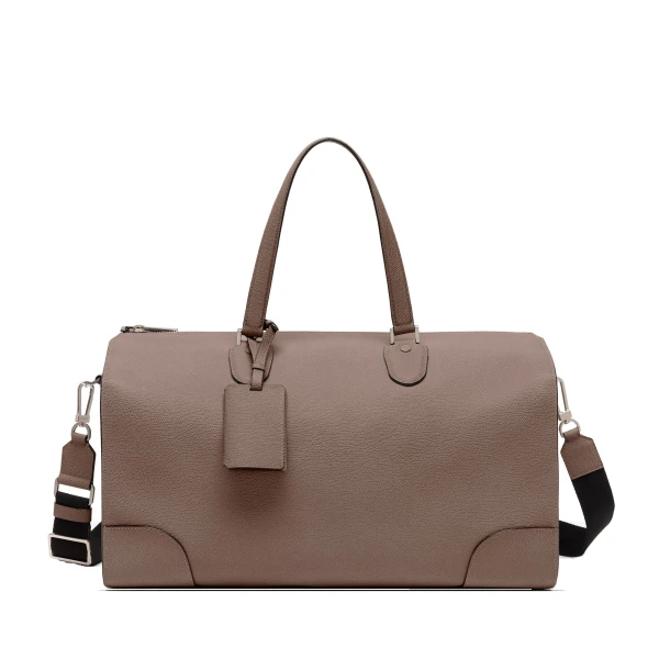 Valextra Babila Boston Travel Bag in Sahara Brown | Women | Luxury Shoes 
