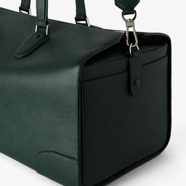 Valextra Babila Boston Travel Bag in Valextra Green | Men Bags | Luxury Shoes 