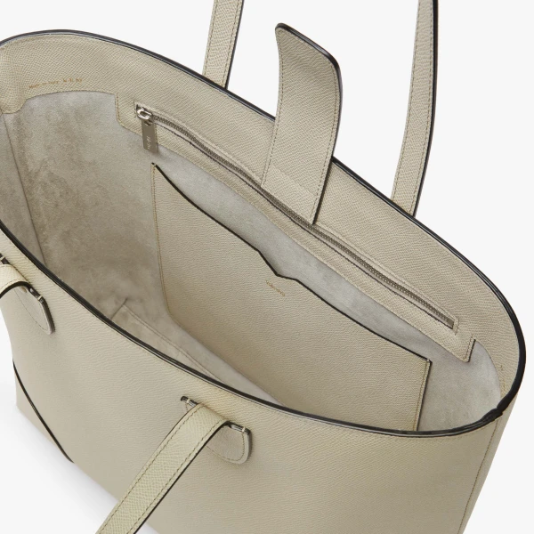 Valextra Babila Tote Mini Bag in Linen Grey | Men Bags | Luxury Shoes 