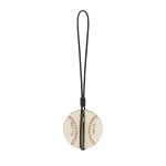 Valextra Baseball Charm in Pergamena White, Red and Black | Bag charms | Luxury Shoes 