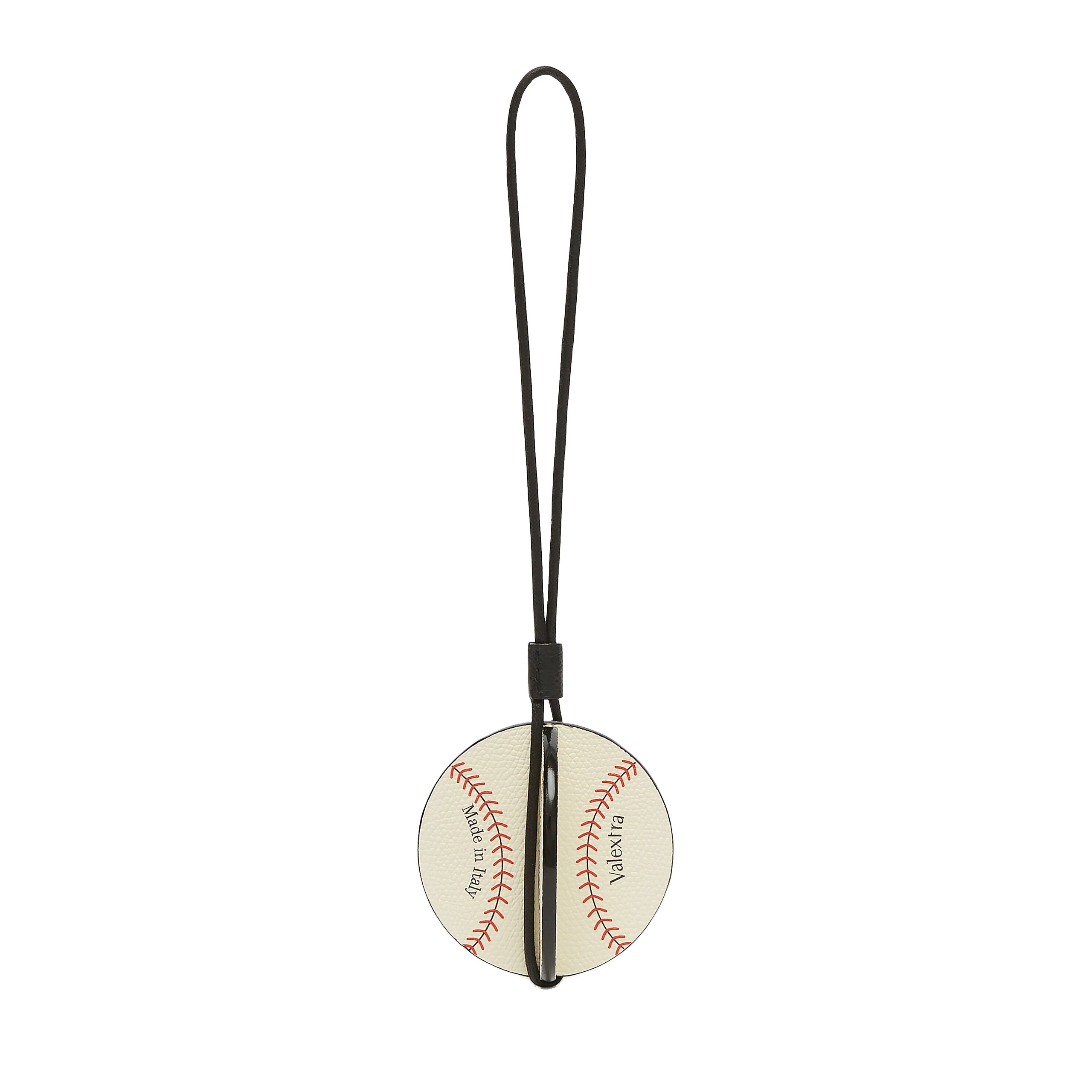 Valextra Baseball Charm in Pergamena White, Red and Black Valextra Baseball Charm in Pergamena White, Red and Black | Bag charms | Luxury Shoes