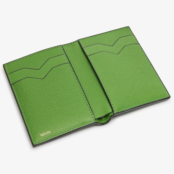 Valextra Bifold Wallet 4CC in Grass Green | Wallets & Purses | Luxury Shoes 