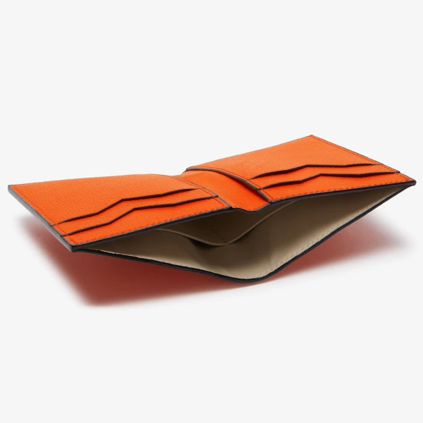 Valextra Bifold Wallet 4CC in Lobster Red | Wallets & Purses | Luxury Shoes 