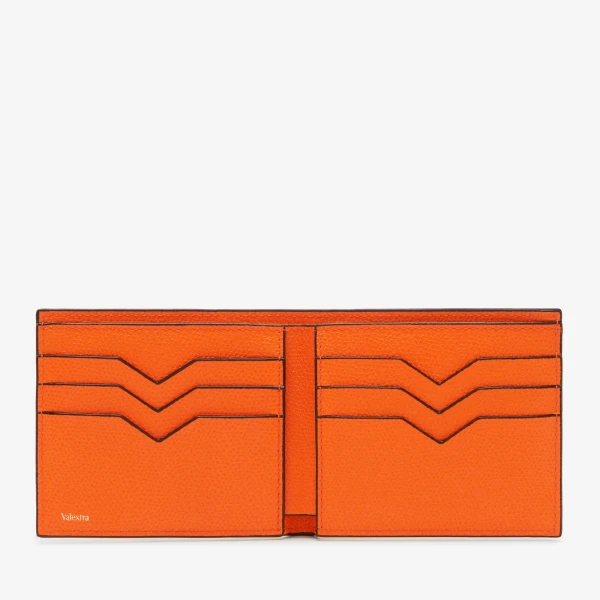 Valextra Bifold Wallet 6CC in Lobster Red | Cases | Luxury Shoes 