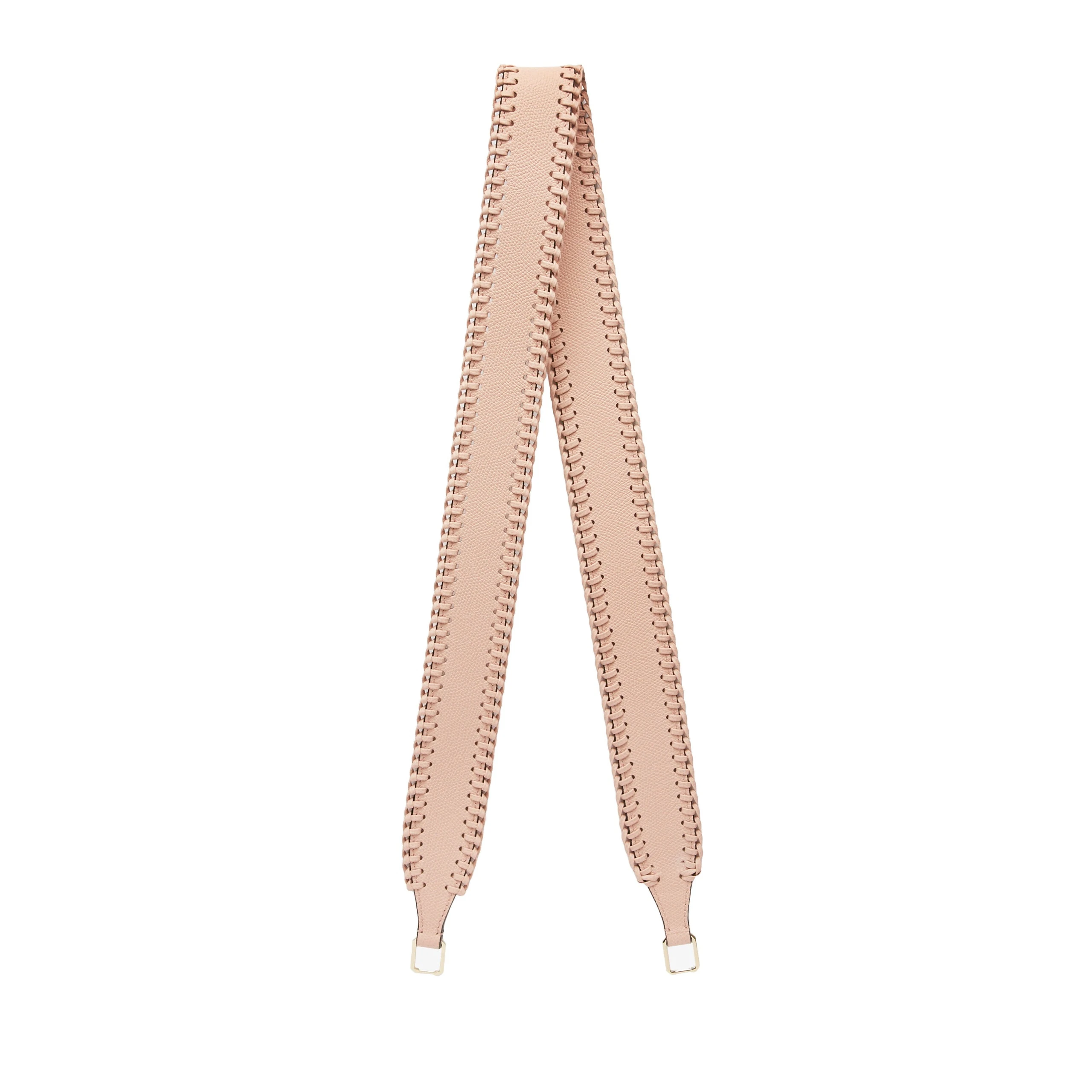 Valextra Braided Shoulder Strap in Bonne Mine Pink Valextra Braided Shoulder Strap in Bonne Mine Pink | Bag Straps | Luxury Shoes