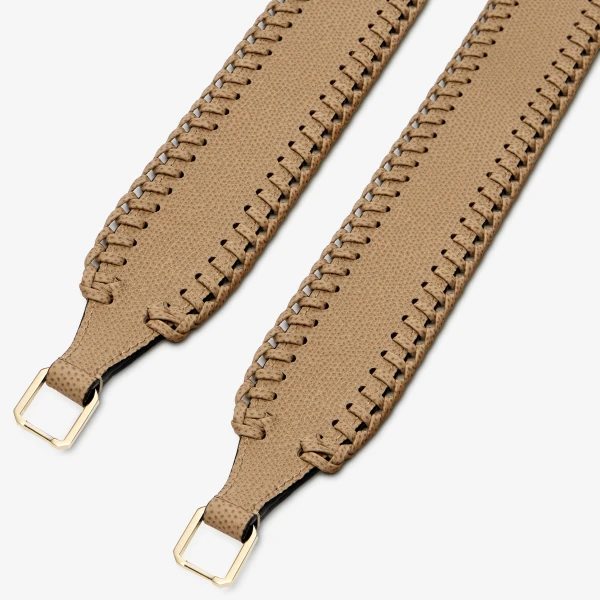 Valextra Braided Shoulder Strap in Cashmere Beige | Bag Straps | Luxury Shoes 