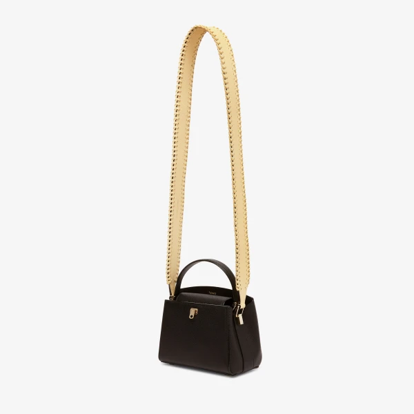 Valextra Braided Shoulder Strap in Cream Yellow | Bag Straps | Luxury Shoes 