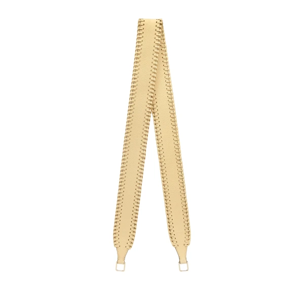 Braided Shoulder Strap in Cream Yellow