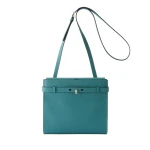 Valextra Brera B-Tracollina Crossbody Bag in Bottle Green | Shoulder & Crossbody Bags | Luxury Shoes 