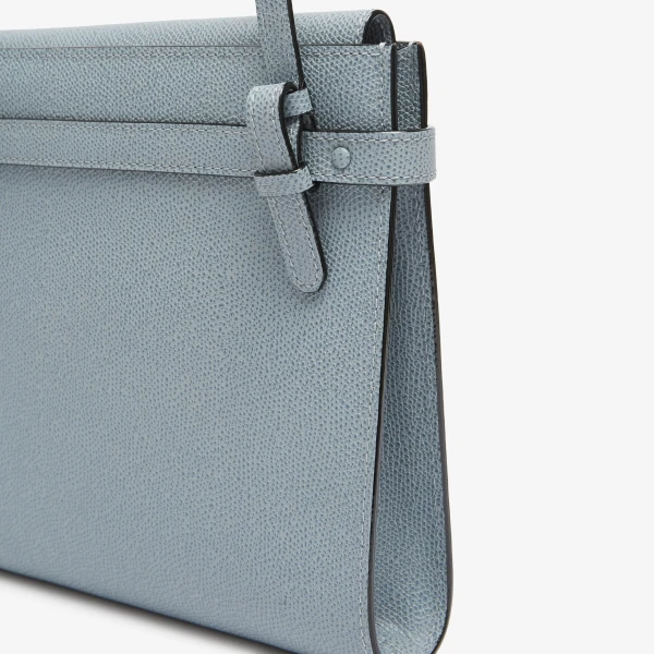 Valextra Brera B-Tracollina Crossbody Bag in Niagara Blue | Shoulder & Crossbody Bags | Luxury Shoes 