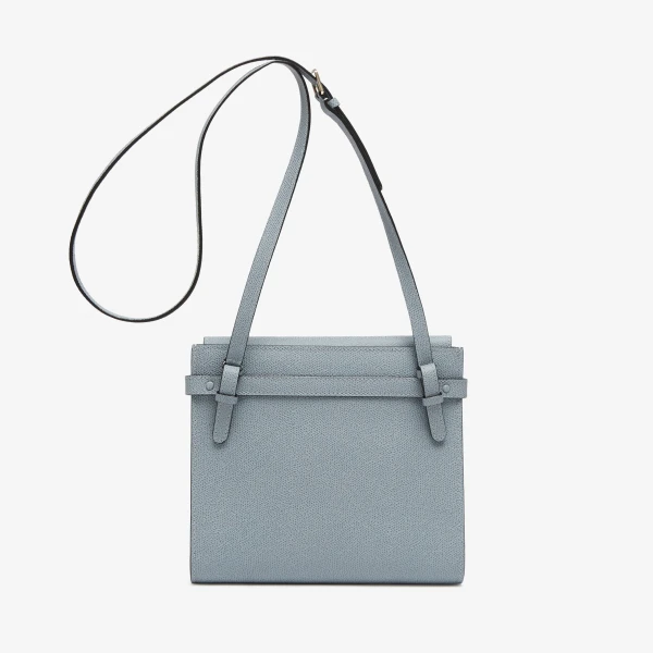 Valextra Brera B-Tracollina Crossbody Bag in Niagara Blue | Shoulder & Crossbody Bags | Luxury Shoes 