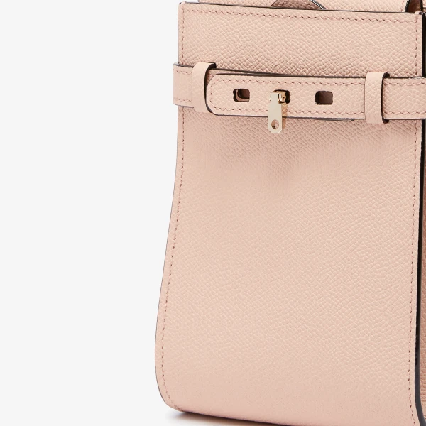 Valextra Brera B-Tracollina Slim Crossbody Micro Bag in Bonne Mine Pink | Shoulder & Crossbody Bags | Luxury Shoes 