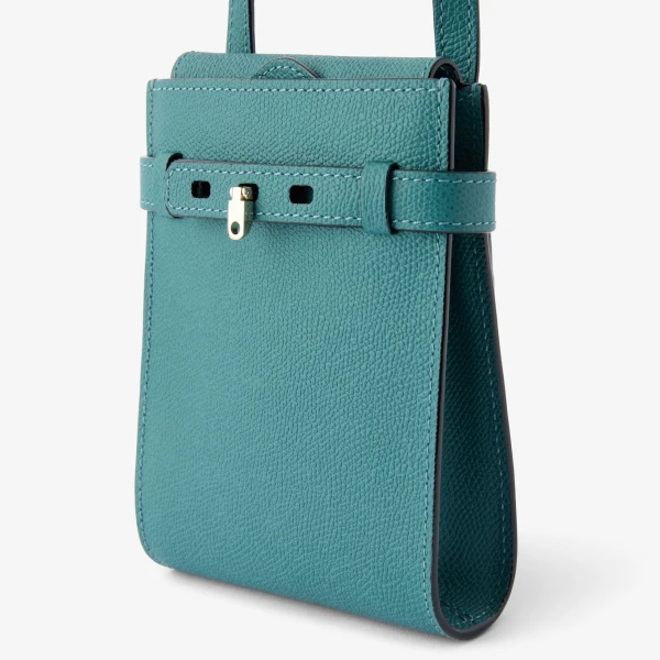 Valextra Brera B-Tracollina Slim Crossbody Micro Bag in Bottle Green | Shoulder & Crossbody Bags | Luxury Shoes 
