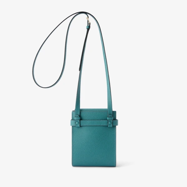 Valextra Brera B-Tracollina Slim Crossbody Micro Bag in Bottle Green | Shoulder & Crossbody Bags | Luxury Shoes 