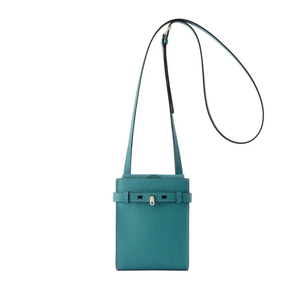Valextra Brera B-Tracollina Slim Crossbody Micro Bag in Bottle Green | Shoulder & Crossbody Bags | Luxury Shoes 