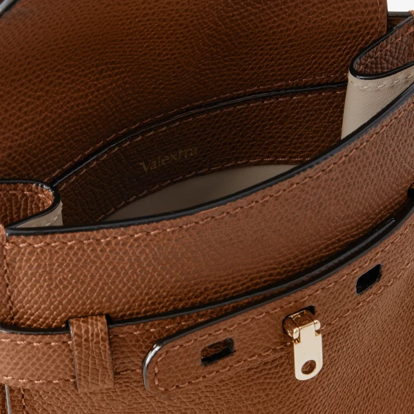 Valextra Brera B-Tracollina Slim Crossbody Micro Bag in Chocolate Brown | Shoulder & Crossbody Bags | Luxury Shoes 