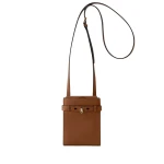 Valextra Brera B-Tracollina Slim Crossbody Micro Bag in Chocolate Brown | Shoulder & Crossbody Bags | Luxury Shoes 