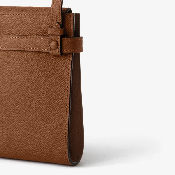 Valextra Brera B-Tracollina Slim Crossbody Micro Bag in Chocolate Brown | Shoulder & Crossbody Bags | Luxury Shoes 