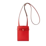 Valextra Brera B-Tracollina Slim Crossbody Micro Bag in Crimson Red | Shoulder & Crossbody Bags | Luxury Shoes 