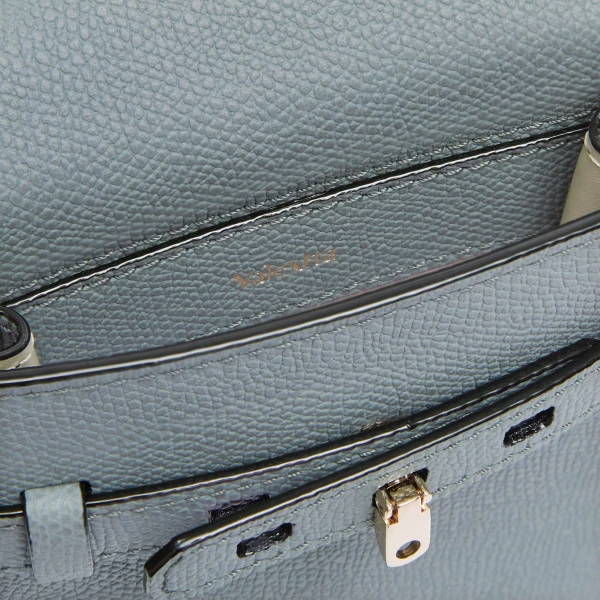 Valextra Brera B-Tracollina Slim Crossbody Micro Bag in Niagara Blue | Shoulder & Crossbody Bags | Luxury Shoes 