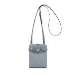 Valextra Brera B-Tracollina Slim Crossbody Micro Bag in Niagara Blue | Shoulder & Crossbody Bags | Luxury Shoes 