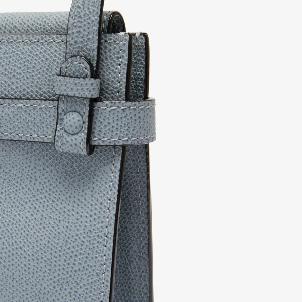 Valextra Brera B-Tracollina Slim Crossbody Micro Bag in Niagara Blue | Shoulder & Crossbody Bags | Luxury Shoes 