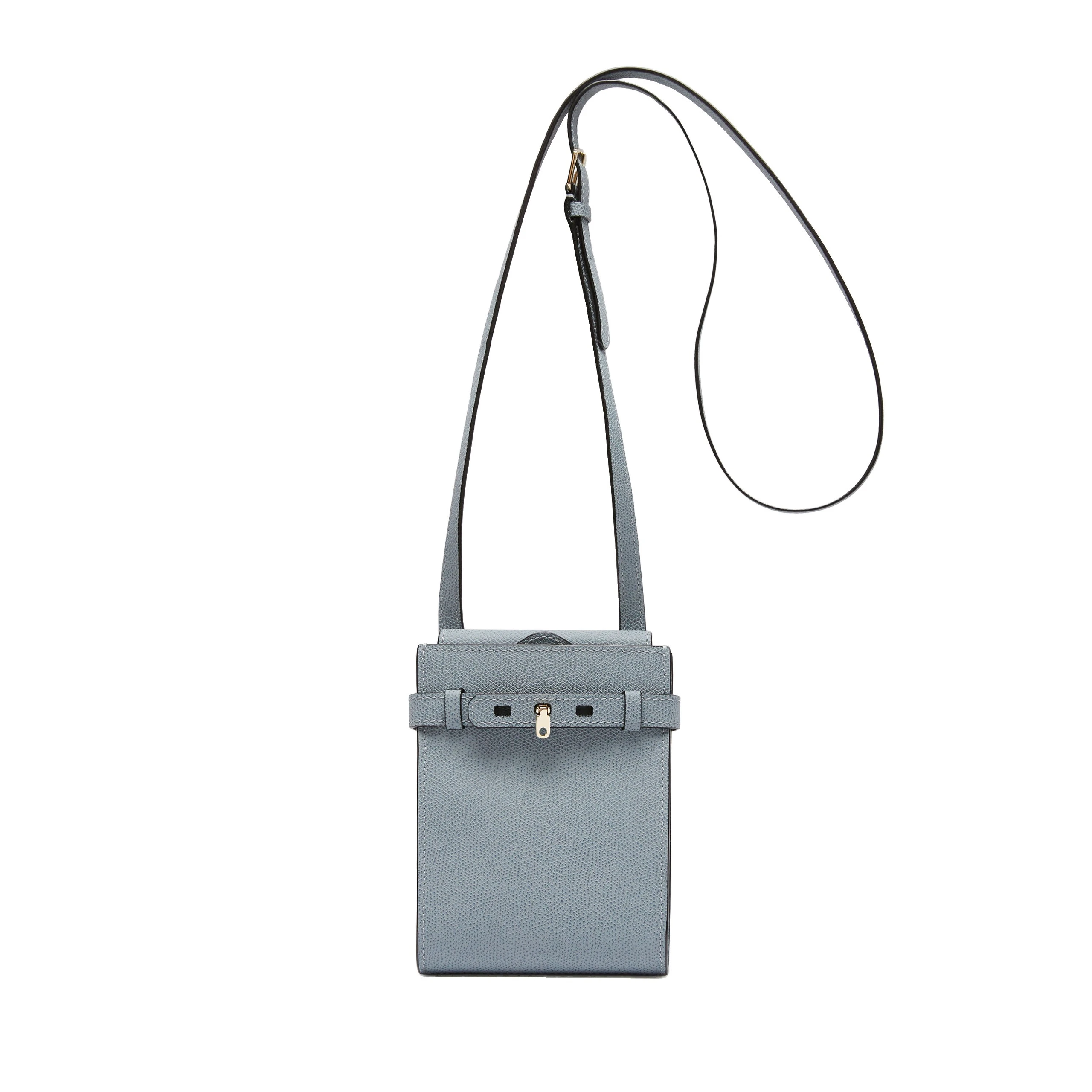 Valextra Brera B-Tracollina Slim Crossbody Micro Bag in Niagara Blue Valextra Brera B-Tracollina Slim Crossbody Micro Bag in Niagara Blue | Shoulder & Crossbody Bags | Luxury Shoes