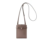 Valextra Brera B-Tracollina Slim Crossbody Micro Bag in Sahara Brown | Shoulder & Crossbody Bags | Luxury Shoes 