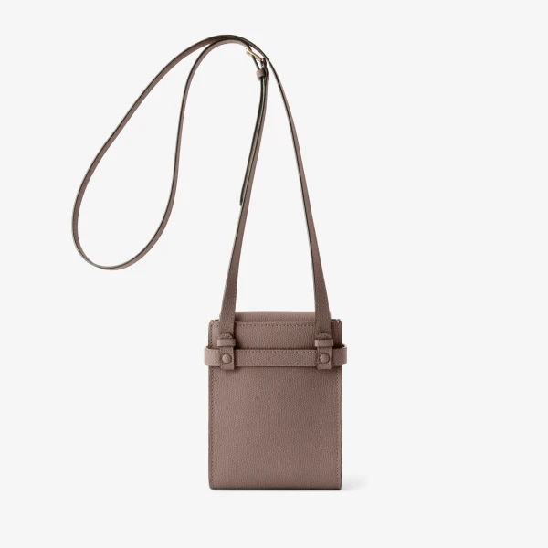 Valextra Brera B-Tracollina Slim Crossbody Micro Bag in Sahara Brown | Shoulder & Crossbody Bags | Luxury Shoes 