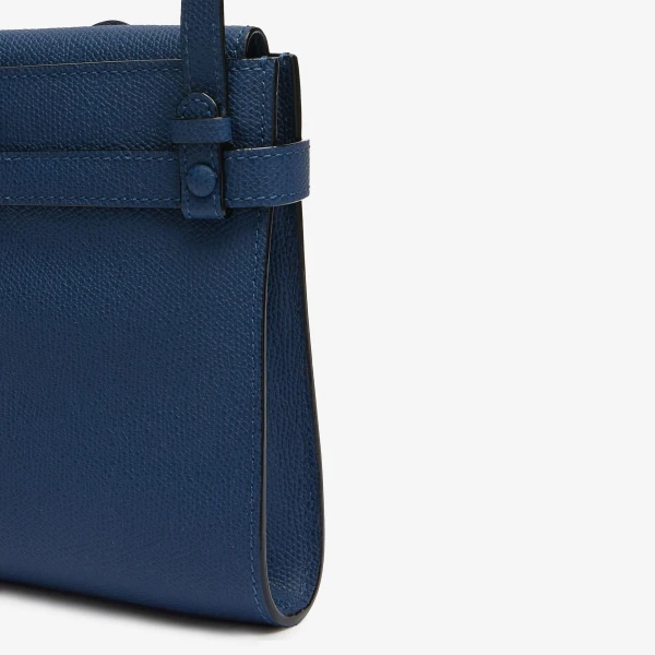 Valextra Brera B-Tracollina Slim Crossbody Micro Bag in Sapphire Blue | Shoulder & Crossbody Bags | Luxury Shoes 