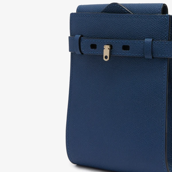 Valextra Brera B-Tracollina Slim Crossbody Micro Bag in Sapphire Blue | Shoulder & Crossbody Bags | Luxury Shoes 
