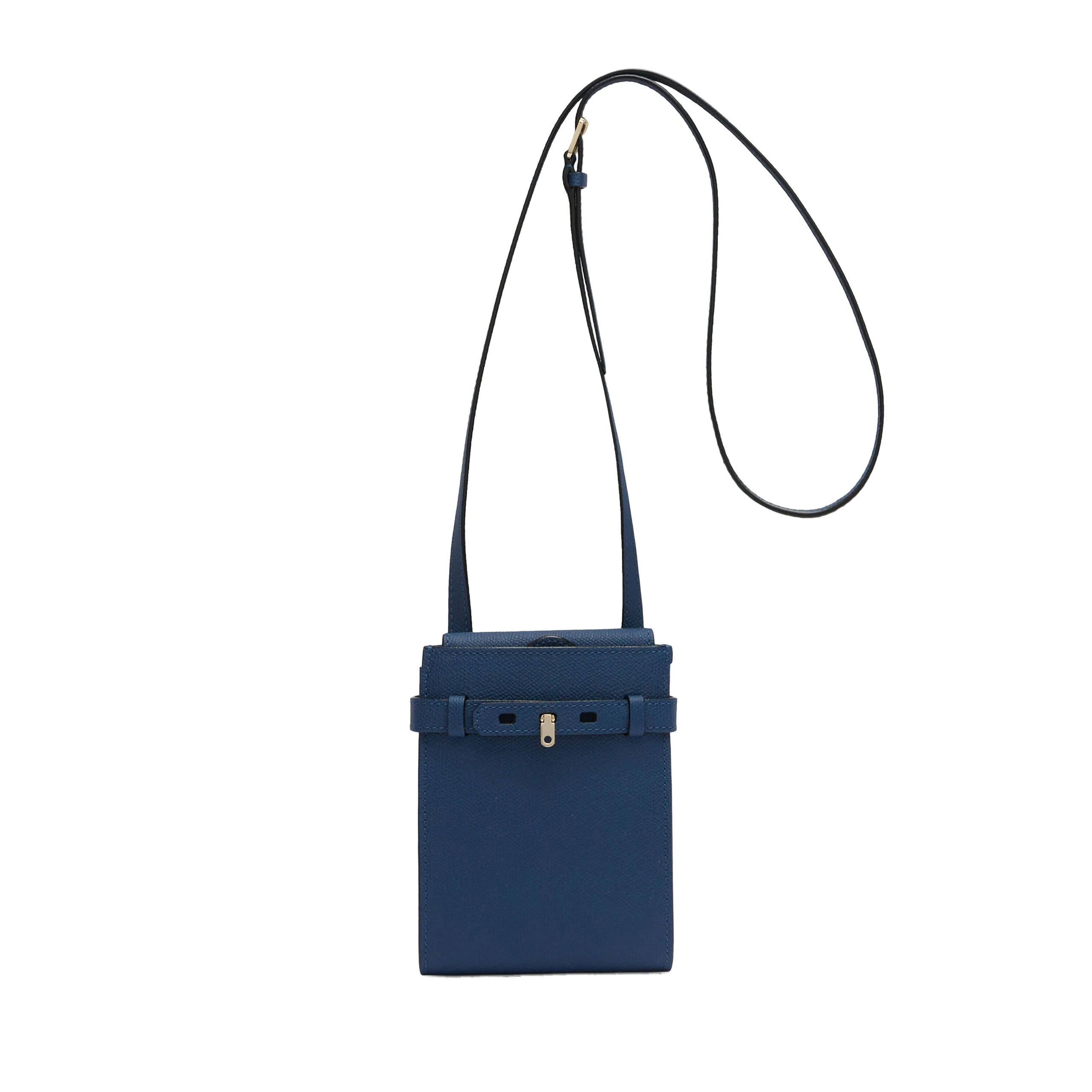 Valextra Brera B-Tracollina Slim Crossbody Micro Bag in Sapphire Blue Valextra Brera B-Tracollina Slim Crossbody Micro Bag in Sapphire Blue | Shoulder & Crossbody Bags | Luxury Shoes