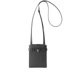 Valextra Brera B-Tracollina Slim Crossbody Micro Bag in Smokey Grey | Shoulder & Crossbody Bags | Luxury Shoes 