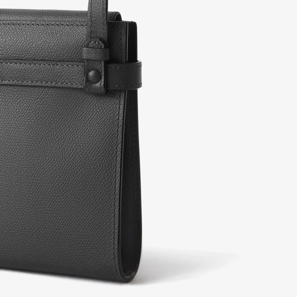 Valextra Brera B-Tracollina Slim Crossbody Micro Bag in Smokey Grey | Shoulder & Crossbody Bags | Luxury Shoes 