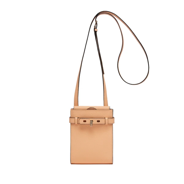 Valextra Brera B-Tracollina Slim Crossbody Micro Bag in Sunset Orange | Shoulder & Crossbody Bags | Luxury Shoes 