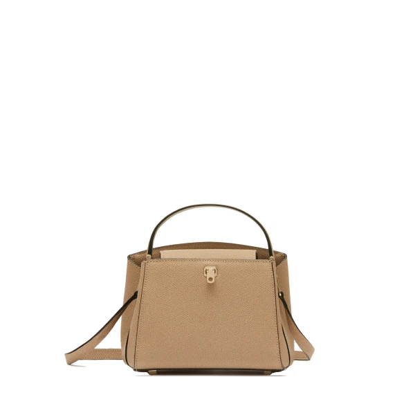 Valextra Brera Crossbody Micro Bag in Cashmere Beige | Women | Luxury Shoes 