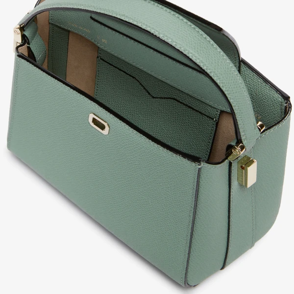 Valextra Brera Crossbody Micro Bag in Eucalyptus Green | Shoulder & Crossbody Bags | Luxury Shoes 