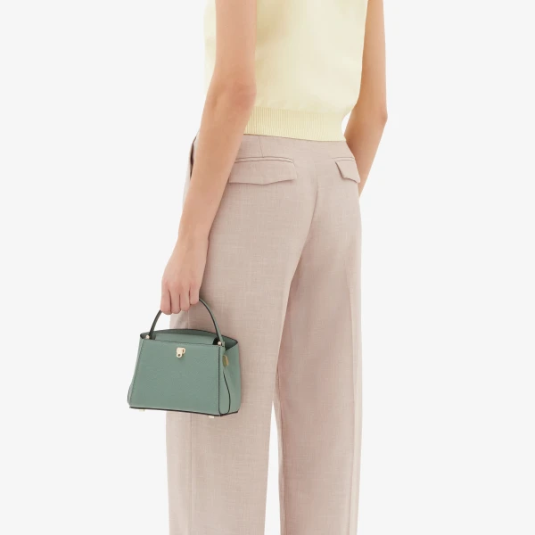 Valextra Brera Crossbody Micro Bag in Eucalyptus Green | Shoulder & Crossbody Bags | Luxury Shoes 