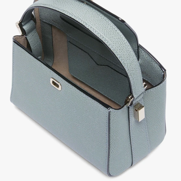 Valextra Brera Crossbody Micro Bag in Smokey Blue | Shoulder & Crossbody Bags | Luxury Shoes 