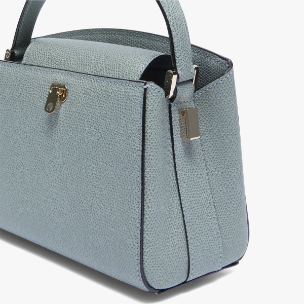 Valextra Brera Crossbody Micro Bag in Smokey Blue | Shoulder & Crossbody Bags | Luxury Shoes 
