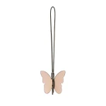 Valextra Butterfly Charm in Bonne Mine Pink, Cream Yellow and Black | Bag charms | Luxury Shoes 