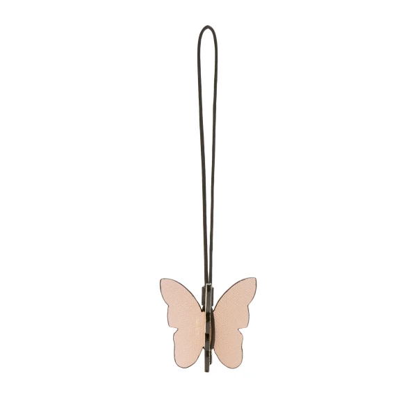 Butterfly Charm in Bonne Mine Pink, Cream Yellow and Black