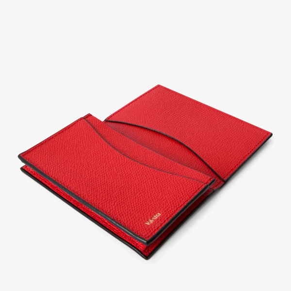 Valextra Card Case Onda in Crimson Red | Wallets & Purses | Luxury Shoes 