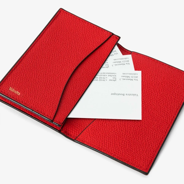 Valextra Card Case Onda in Crimson Red | Wallets & Purses | Luxury Shoes 