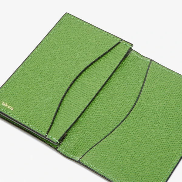 Valextra Card Case Onda in Grass Green | Cases | Luxury Shoes 