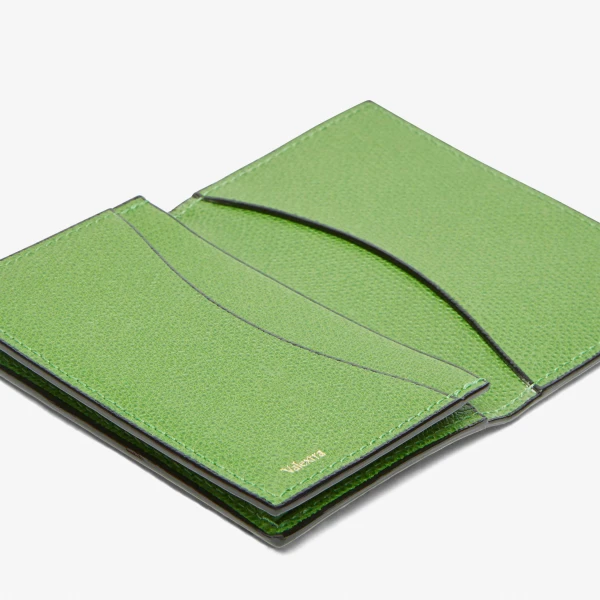 Valextra Card Case Onda in Grass Green | Cases | Luxury Shoes 