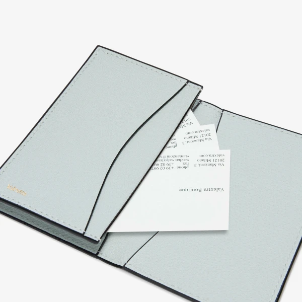 Valextra Card Case Onda in Ice | Wallets & Purses | Luxury Shoes 