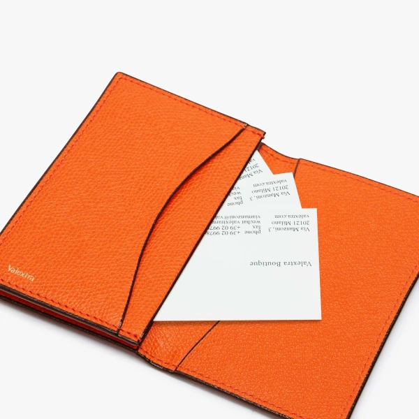 Valextra Card Case Onda in Lobster Red | Wallets & Purses | Luxury Shoes 