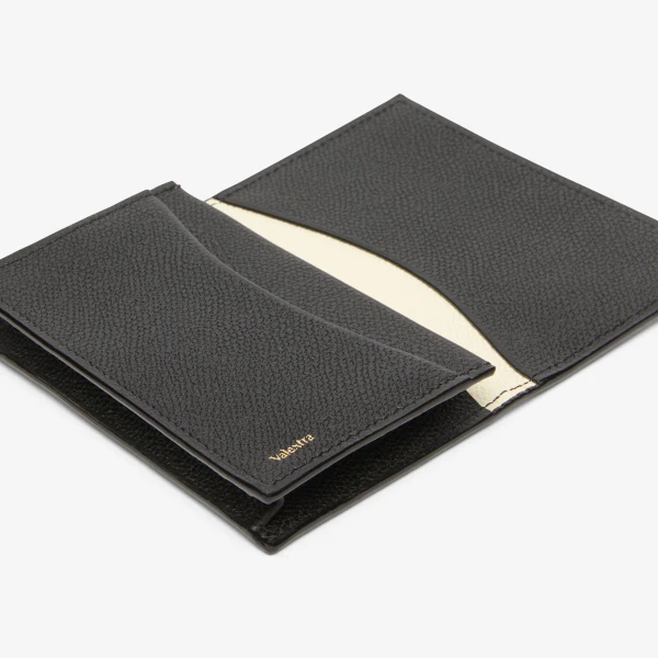 Valextra Card Case Onda in Pergamena White and Black | Wallets & Purses | Luxury Shoes 