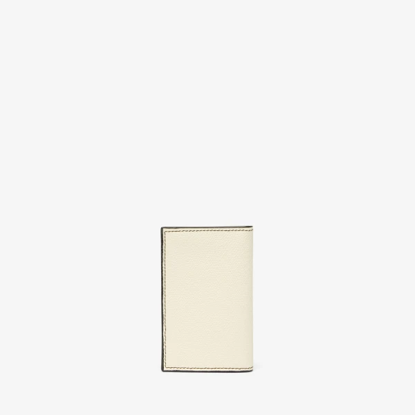 Valextra Card Case Onda in Pergamena White and Black | Wallets & Purses | Luxury Shoes 